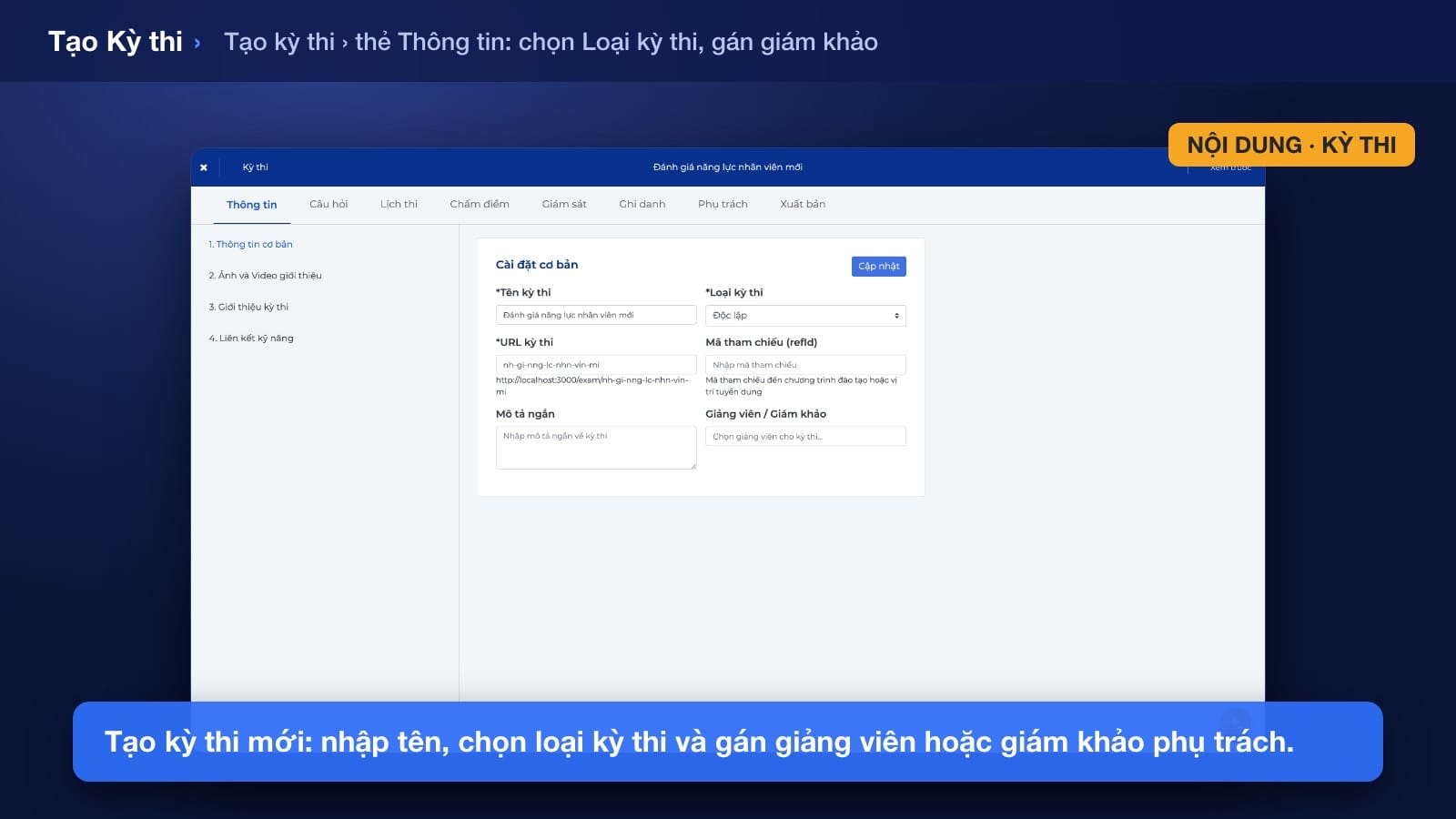 Bảng theo dõi ca thi đang diễn ra với trạng thái từng thí sinh và cảnh báo vi phạm trên Noova